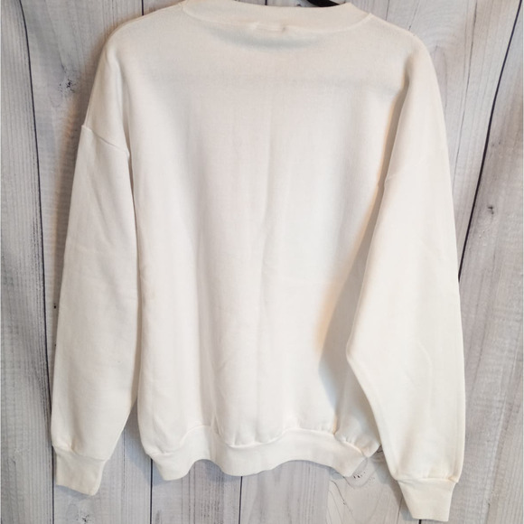 Vintage '91 Desert Storm American Flag Fighter Jet WE LOVE OUR TROOPS Sweatshirt - Picture 7 of 11